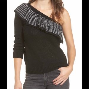 BP Ruffle one shoulder sweater XXL NWT